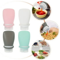 GETAJGHSD Sauce Containers Squeeze Bottle Squeeze Bottle Cream White 4Pcs