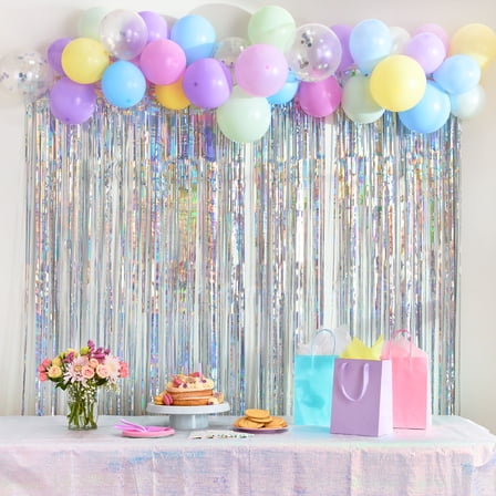 Multicolor Pastel and Iridescent Confetti-Filled Balloons Arch Kit, 37 Pieces, by Way To Celebrate