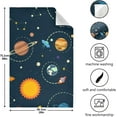 thumbnail image 3 of Kitchen Towels Cartoon Rockets & Planets Pattern Cleaning Towel Absorbent Hand Towels Tea Towels for Home Restaurant Dish Clean 28" x 18", 1PC, 3 of 6