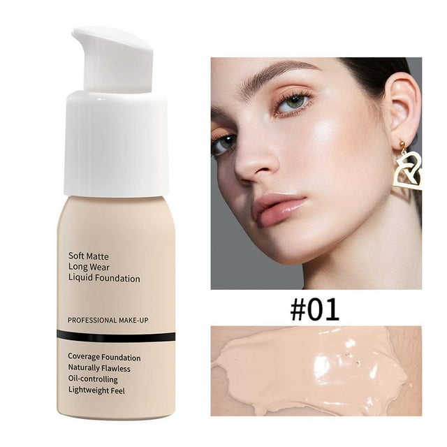 Oil Control Foundation Foundation 30ml Concealer Long Lasting Non Smearing Liquid Foundation