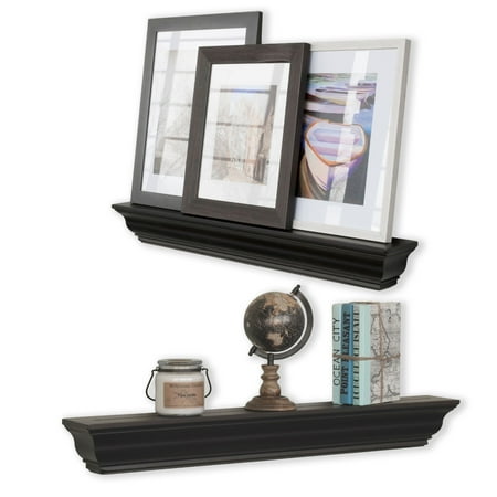 Crown Molding Floating Wall Shelf Decorative Picture Art Photo Crown Molding Floating Wall Shelf Decorative Picture Art Photo Mantel Ledge Black Color 36 Inch Long Set Of 2 Com