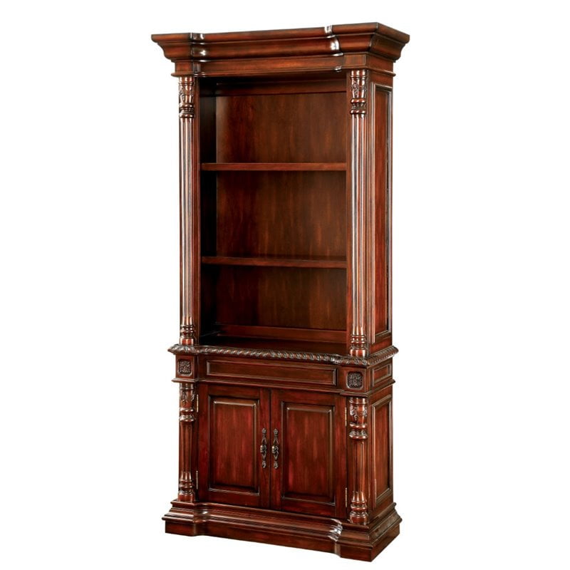 Furniture of America Langton Traditional 3 Shelf Bookcase ...