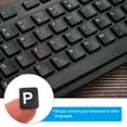 thumbnail image 5 of Uxcell English & Spanish Keyboard Stickers Universal Keyboard Cover Frosted, Black Background White Lettering 2 Pack, 5 of 5