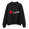 thumbnail image 1 of Gibobby Sudadera oversize mujer Sudadera de forro polar de manga larga para mujer(Negro,M), 1 of 4