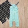 thumbnail image 6 of xfsWaSs Easter Baby Girl Boy Outfit Cute Bunny Romper Sleeveless Rabbit One-Piece Romper Hooded Jumpsuit With Zipper Holiday Party Outfits 12-24 Months, 6 of 9