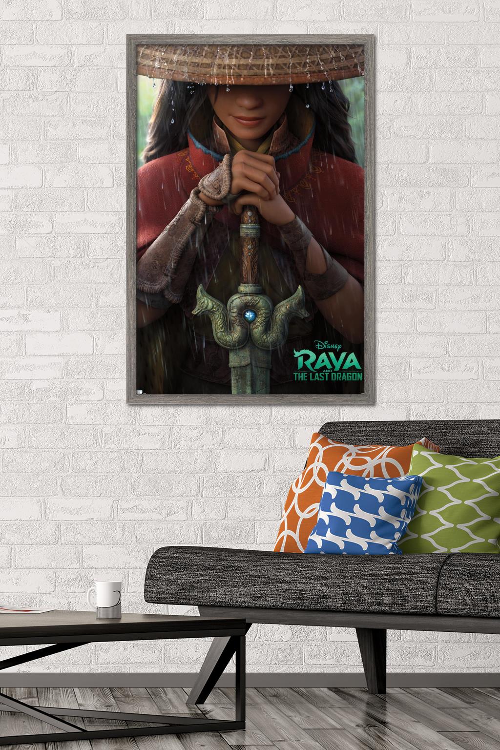 Disney Raya and the Last Dragon - Teaser Wall Poster, 22.375" x 34", Framed