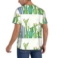 thumbnail image 2 of Uemuo Cartoon Cactus Print Mens Polo Shirts Baseball T-shirt Performance Short Sleeve Golf Shirt Moisture Wicking Athletic Casual Collared T-Shirt-XX-Large, 2 of 7