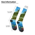thumbnail image 4 of Fotbe Island And Coral Reef print Women's Men's Novelty Crew Socks Cotton Socks Knee High Socks for Walking,Running,Nurses,Pregnancy, 4 of 8