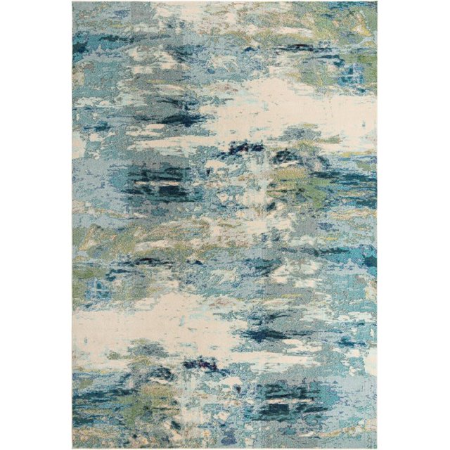 Unique Loom Chromatic Abstract Area Rug 10' x 14' Rectangle Light Blue/Beige