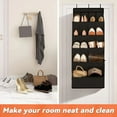 thumbnail image 6 of Yibooy Closet Shoe Organizer Holds 12 Pairs Hanging Shoe Rack for Closet (Black), 6 of 10