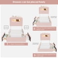 thumbnail image 5 of Homfa 2 Piece Twin Size Beds LED Bed Frame with Storage Headboard & USB Ports & Outlets, Velvet Upholstered Platform Bed Frame with 2 Drawers, Pink, 5 of 8