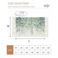 thumbnail image 2 of Teal Eucalyptus Leaves Kitchen Runner Rug 2'x4', Spring Floral Summer Botanical Washable Rug with Tassels, Non Slip Woven Cotton Bathroom Rugs Hallway Carpet for Foyer Bedroom Entry Back Door Decor, 2 of 9