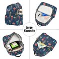 thumbnail image 5 of FORMRS Mini Backpack Purse for Women Quilted Travel Daypack Casual Shoulder Bag, Cartoon Jellyfish Pattern, 5 of 7