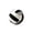 Black White--B A10, variant on Knitted Hackys Footbag Sack sanbag, 1-Pack Vibrant Knitted Hacky Sack, Portable Juggling Ball for Festivals, Picnics & Social Games