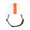 White orange, variant on Gieenan Safety Dogs Cats Helmet with Adjustable Chin Strap Outdoor Pet Motorcycle Hat