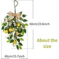 thumbnail image 4 of XEAZON Artificial Lemon Wreath, Fake Lemon Swag, Wall Hanging Greenery Wreath, Decorative Swag with Lemons Bows Green Leaves Suitable for Wall Patio Indoor Outdoor Window Decoration, 4 of 7
