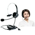 thumbnail image 3 of Call Center Monaural USB Plug Headset Headphones with Mic microphone call center for Computer, 3 of 9