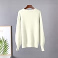 thumbnail image 6 of Women Oversized Sweaters, Loose Lantern Long Sleeve Fall Crewneck Casual Soft Knit Loungewear Fashion Pullover Blouse Tops Yellow One Size, 6 of 6