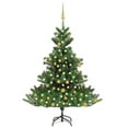 thumbnail image 3 of vidaXL Christmas Tree Nordmann Fir Artificial Xmas Tree with LED and Ball Set, 3 of 55