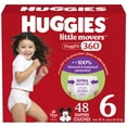 thumbnail image 1 of Huggies Little Movers HuggFit 360° Baby Diapers with 360° Waistband, Giga, Size 3-7, Count 76-44, 1 of 7
