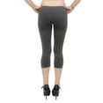 thumbnail image 3 of Vivian's Fashions Capri Leggings - Cotton, Junior Size (Charcoal, Large), 3 of 3