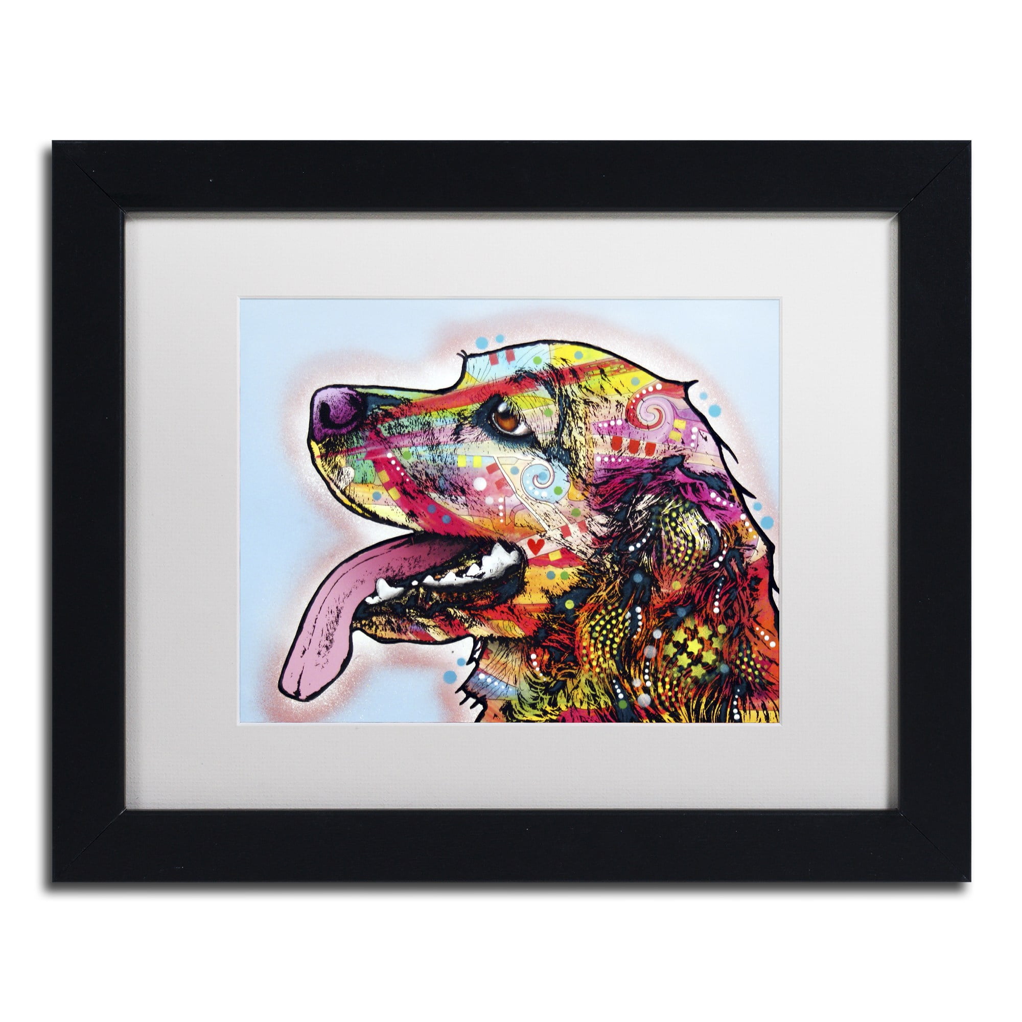Trademark Fine Art "Cocker Spaniel" Canvas Art by Dean Russo, White Matte, Black Frame