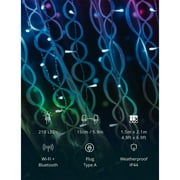 Twinkly Curtain App-Controlled Smart 210 Multicolor RGB+W LED Christmas Lights