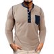 thumbnail image 1 of Blusas y camisas de manga larga y cuello redondo para hombre, casuales, a la moda, de color liso, transpirables, de manga larga y cuello redondo, de poliéster., 1 of 6