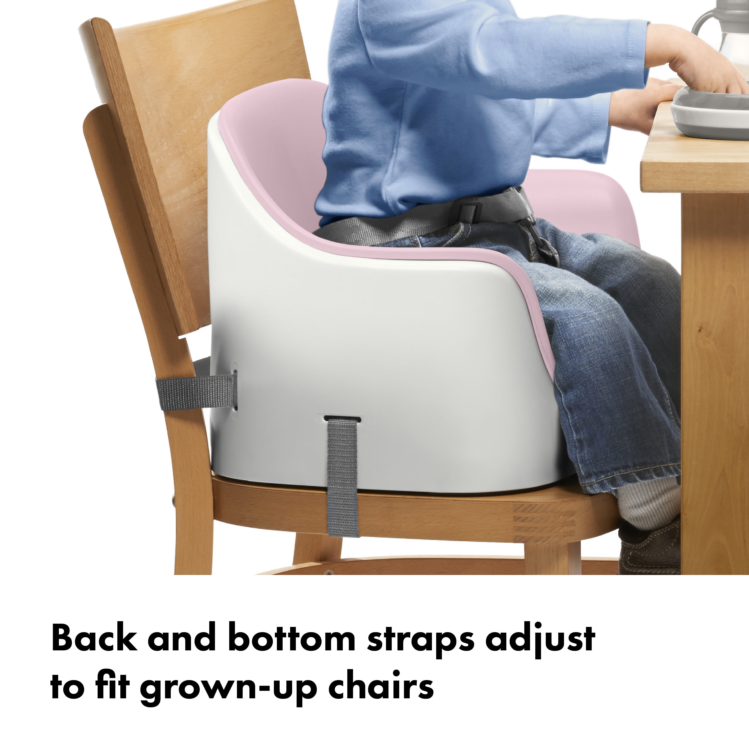 OXO Tot Nest Booster Seat with Straps, Blossom, for Toddlers Ages 1-3 Years