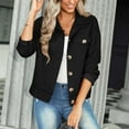 thumbnail image 6 of Tejiojio Jackets Clearance Women Spring And Autumn Coats Warm Solid Long Sleeve Outerwear, 6 of 9