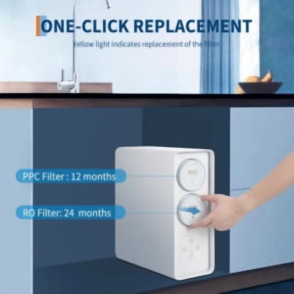 Juiluna RO System 600 GPD, Under-Sink Tankless Reverse Osmosis Water Filter, 2:1 High Pure to Drain Water-Saving, NSF/FC/SGS Certified, Smart Faucet Reminder, Reduces TDS/PFOA/PFOS