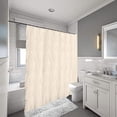 thumbnail image 2 of 1 Piece Cream Ruffled Shower Curtain 100% Polyester Fabric Bathroom Drapes 70x72 Inch, 2 of 7