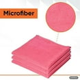 thumbnail image 4 of Microfiber Cleaning Cloth 16"x16" Washable Rags for Car, Kitchen, Bath Streak and Lint Free Towels-Red-3 Pack, 4 of 5