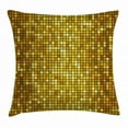 thumbnail image 1 of Geometric Throw Pillow Cushion Cover, Ombre Design with Mosaic Like Image with Square Details Artwork Print, Decorative Square Accent Pillow Case, 24 X 24 Inches, Marigold and Yellow, by Ambesonne, 1 of 2