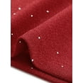 thumbnail image 5 of INSPIRE CHIC Women's Party Bodysuits Metallic Shiny Dots Square Neck Long Sleeve Tops L Red, 5 of 5