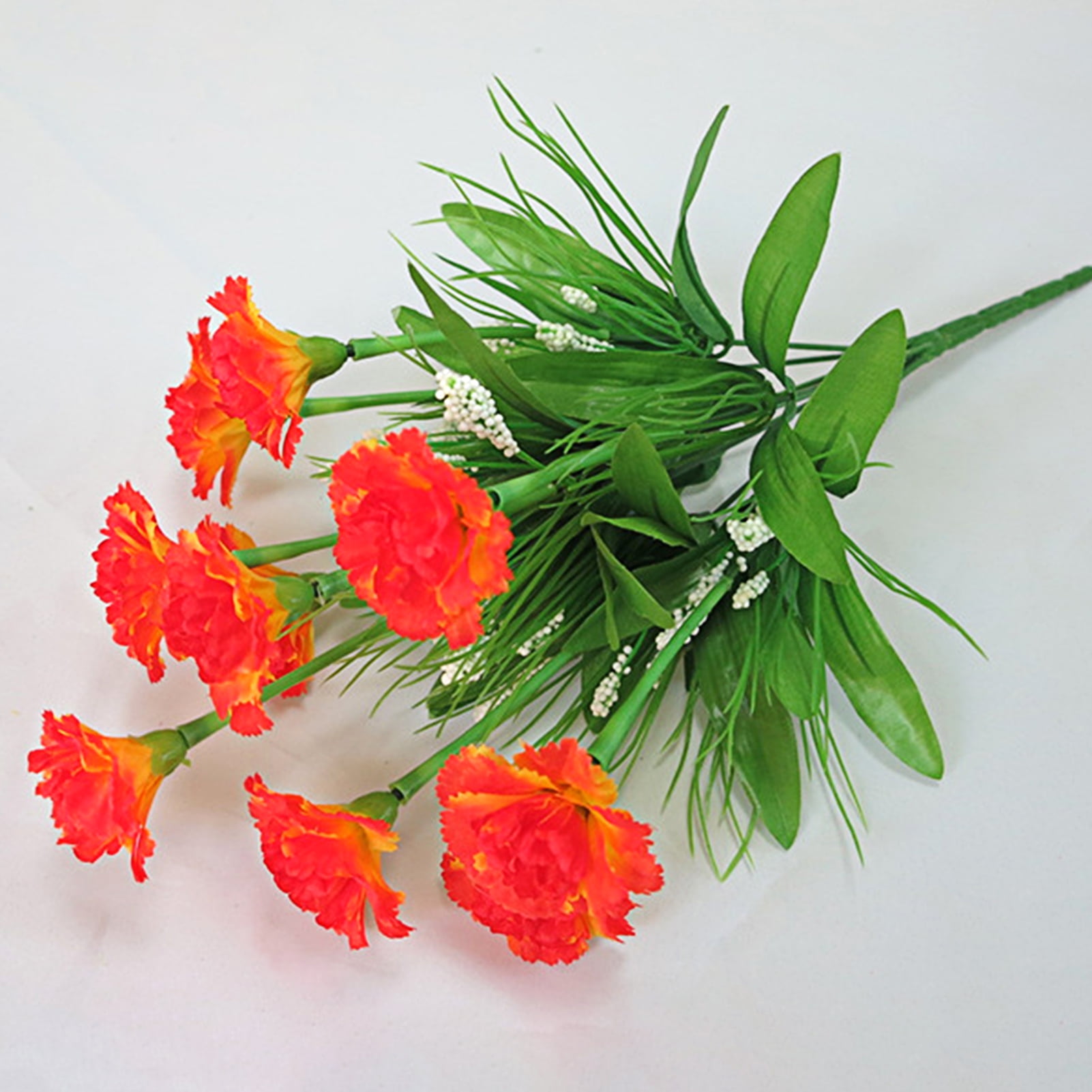UDIYO 1 Bouquet Artificial Carnation Flowers, 10Heads Per Bunche Silk Chrysanthemum Marigold