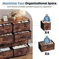thumbnail image 2 of CONCETTA 10-Drawer Fabric Dresser, Large Storage Tower for Bedroom, Closet, Living Room, Rustic Brown, 2 of 8