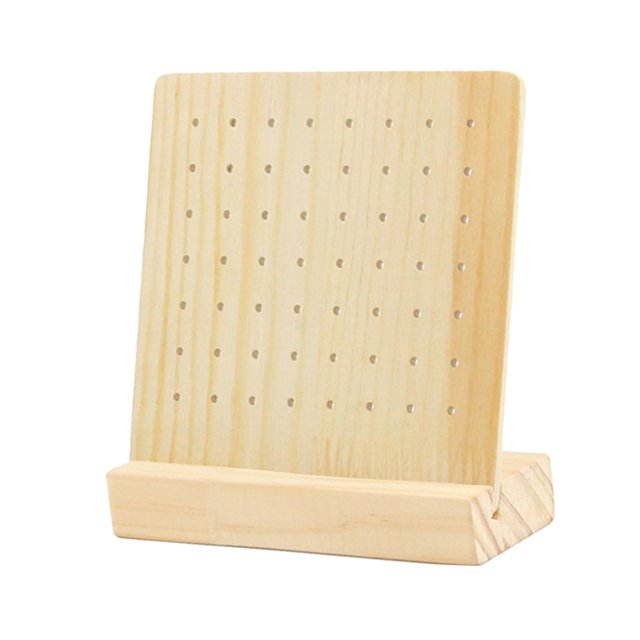 Soporte para Soporte para de madera Estante de exhibición Soporte para duradero Compacto 28 pares de agujeros Yuyangstore Titular de pendiente