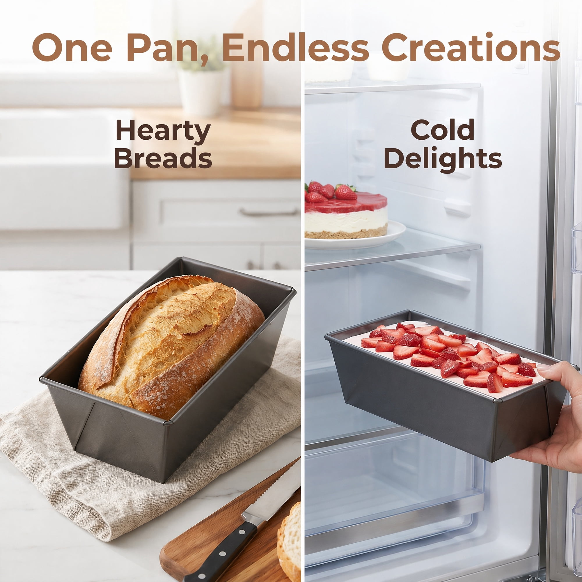 Unique Bargains Loaf Pan Large Size Nonstick Carbon Steel Tray for Homemade Bread Black 8.3"x4.6"x3"