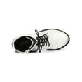 thumbnail image 4 of BLISSFUL STEP Women's Platform Chunky Heels Combat Boots White 6, 4 of 8