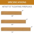 thumbnail image 5 of 48" Solid Fir Wood Fireplace Mantel - Floating Wall-Mounted Shelf with 50lb Capacity, Modern Farmhouse for Living Room & Kitchen, 5 of 12