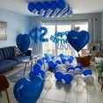 thumbnail image 3 of Globo IWERP número 4 azul marino de 40 cm para decoración de fiestas, 3 of 9