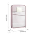 thumbnail image 3 of Transparent Mesh Document Storage Bag | Nylon Material | Vertical Opening | 3-Layer Compartment | Anti-Loss Label | A4 Size 32x23x4cm | File Bag Organizer | Home Office Supplies, 3 of 3