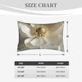 thumbnail image 4 of Pofeuu Elegant Ivory Flower Print Polyester Microfiber Plush Pillowcases, Super Soft and Cozy Pillow Case Covers with Envelop Closure（Pillow core not included）-20"x30", 4 of 6