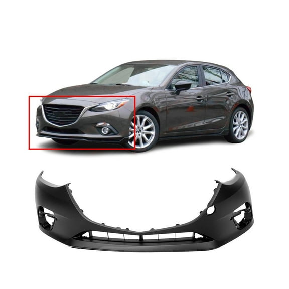 DCP Primed Front Bumper Cover For 2014 2015 2016 Mazda 3 Sport Sedan Hatchback