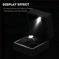 thumbnail image 2 of Fashionable LED Lighted Ring Storage Box Jewelry Display Case Gift Black, 2 of 8