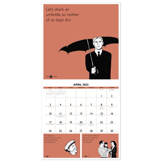 Someecards 2022 Monthly Wall Calendar 12 X 12 - Wall Calendars - Walmart.com