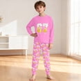 thumbnail image 2 of Rhuody Boys Pajamas Long Sleeve Top And Pants Sleepwear Graphic Printed Crewneck 2Pieces Pj'S Set Cute Clothes Pink 4-5 Years, 2 of 4