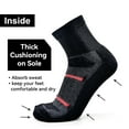 thumbnail image 5 of Busy Socks 3 Pack Men's Women's Ankle Athletic Quarter Merino Wool Hiking Running Socks, Black, Large, 5 of 6