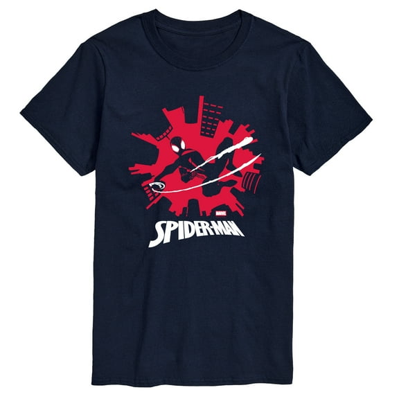 Marvel - Spider-Man Miles Skyline  - Men's Short Sleeve Graphic T-Shirt